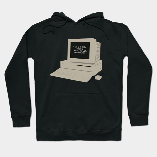 90s Desktop Computer dial up internet Hoodie by NostalgiaUltra